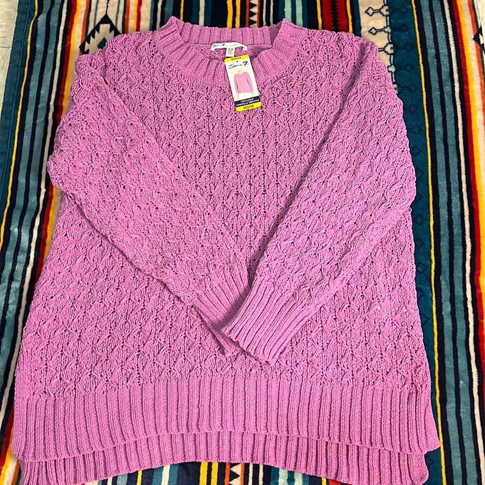 seven7 textured chenille sweater